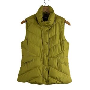 J. Crew Women's Vest Moss Quilted Down Snap Full Zip Cowl Pockets Puffer Size XS